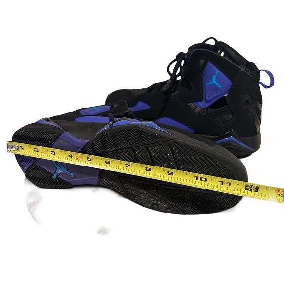 Air Jordan True Fight in Black & Blue Lagoon Leather Sneaker Shoes US 10.5 EUC - Picture 12 of 16